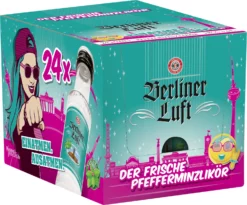 Paket [24 X 0,02L] Berliner Luft Pfefferminzlikör 18 - 0,48L 18% Vol