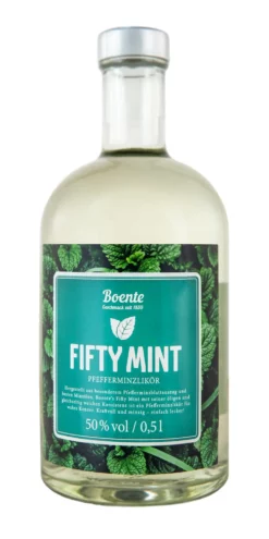 Boentes Fifty Mint Pfefferminzlikör - 0,5L 50% Vol