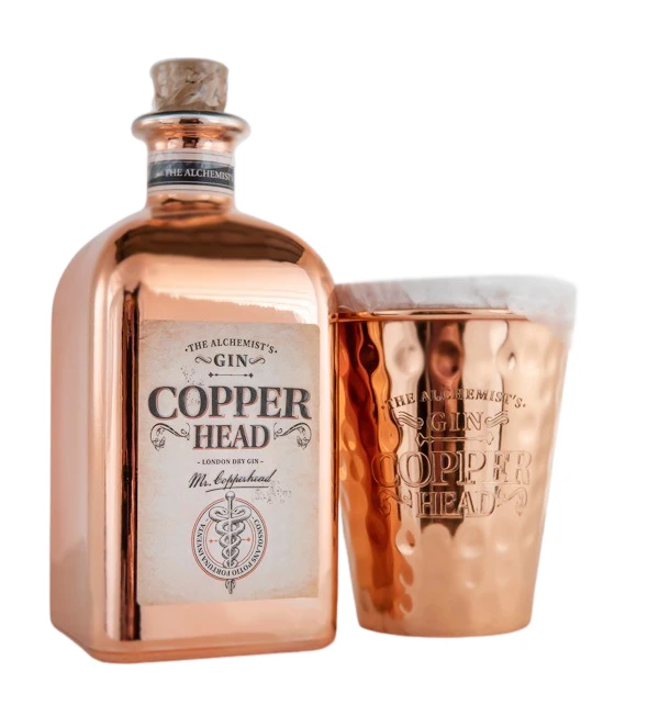 Copperhead The Original + 2 Kupferbecher - 0,5L 40% Vol 1 Copperhead The Original + 2 Kupferbecher - 0,5L 40% Vol