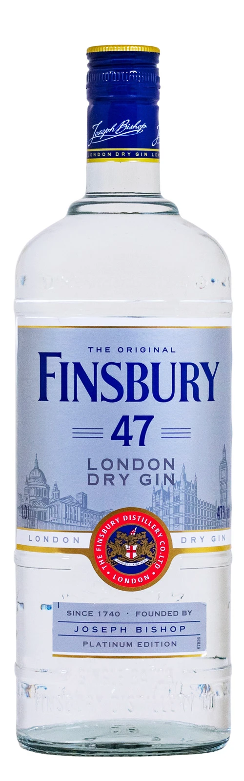 Finsbury 47 Platinum London Dry Gin - 1 Liter 47% Vol 1 Finsbury 47 Platinum London Dry Gin - 1 Liter 47% Vol