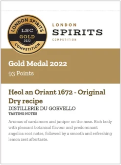Gin Heol An Oriant 1672 - 0,7L 42% Vol -Deutschland Getränke Verkäufe 2024 Gin Heol London Spirits