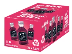 Paket [30 X 0,02L] Kleiner Feigling Red Berry Sour Likör PET-Flasche - 0,6L 15% Vol