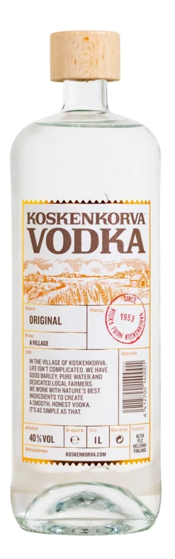 Koskenkorva Finnish Barley Vodka - 1 Liter 40% Vol
