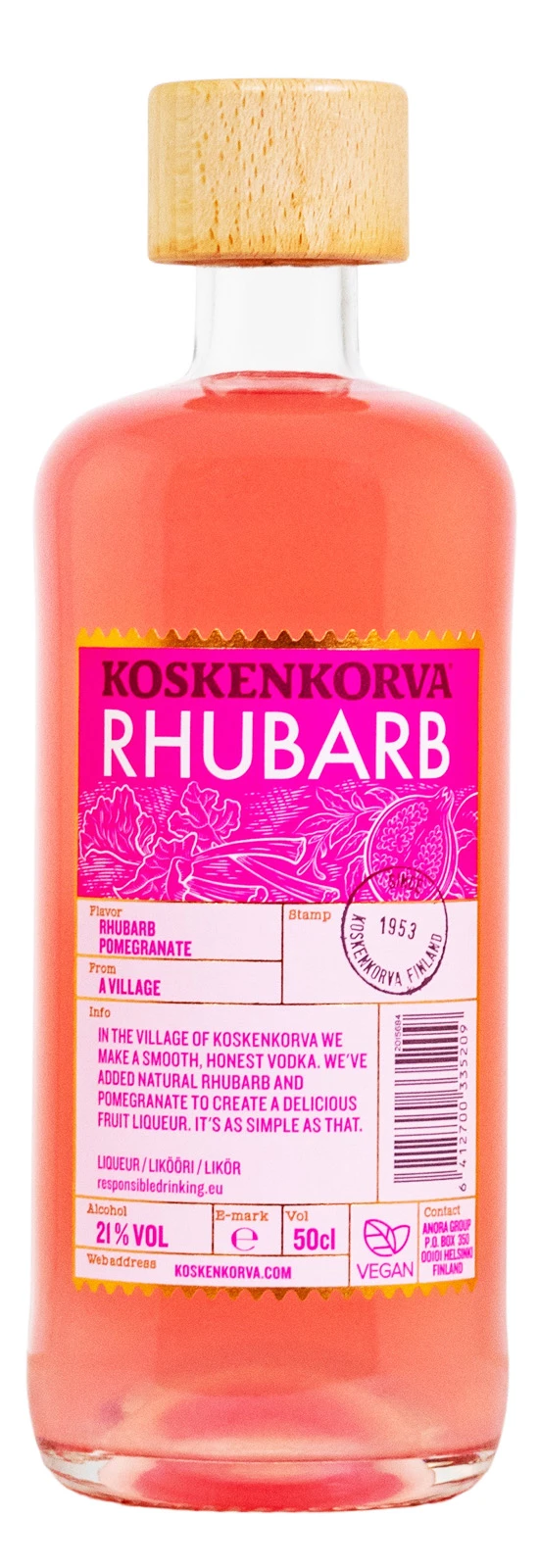 Koskenkorva Rhubarb - 0,5L 21% Vol 1 Koskenkorva Rhubarb - 0,5L 21% Vol