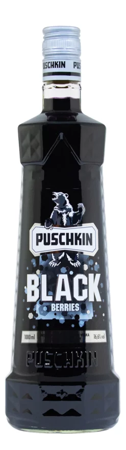 Puschkin Black Berries Schwarze Johannisbeeren Likör - 1 Liter 16,6% Vol