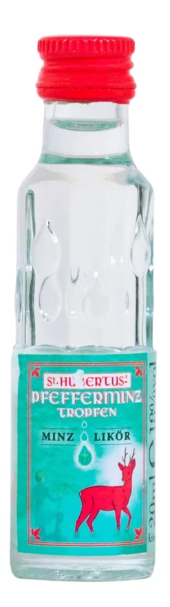 St. Hubertus Pfefferminz Tropfen Kurzer - 0,02L 18% Vol
