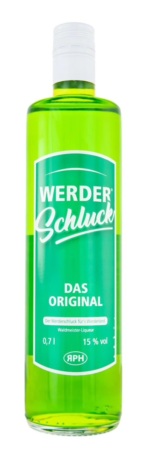 Werder Schluck Waldmeister-Likör - 0,7L 15% Vol 1 Werder Schluck Waldmeister-Likör - 0,7L 15% Vol