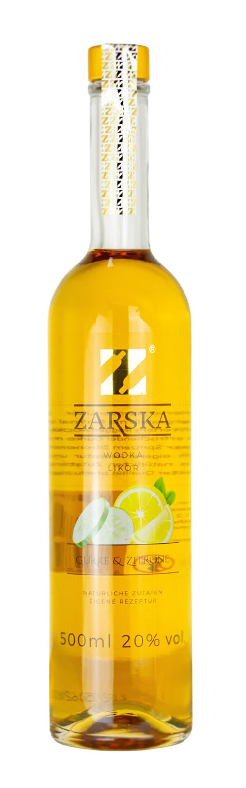 Zarska Gurke & Zitrone Wodka-Likör - 0,5L 20% Vol 1 Zarska Gurke & Zitrone Wodka-Likör - 0,5L 20% Vol